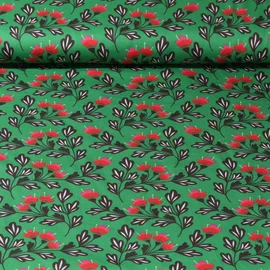 Bio-Baumwollsatin "Blue Bell" Grün