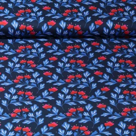 Bio-Baumwollsatin "Blue Bell" Navy