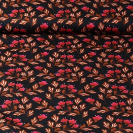 Bio-Baumwollsatin "Blue Bell" Schwarz