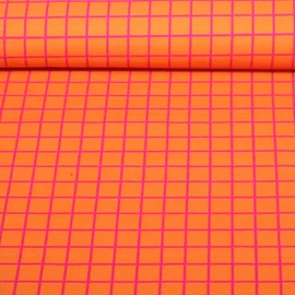 Bio Canvas "Beetles & Bugs" Grids Orange für lässige Taschen und Accesssoires