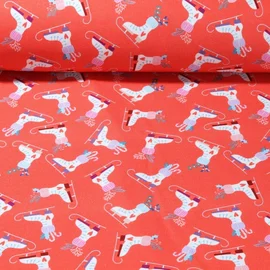 Bio-Canvas Hamburger Liebe "Christmas On Ice" Rot