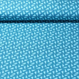 Bio-Canvas Hamburger Liebe "Christmas Trees" Petrol