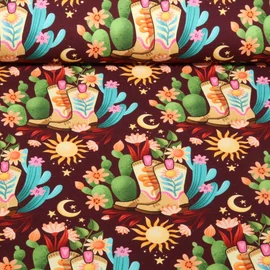 Bio Canvas Hamburger Liebe Western Fairy Tales Cowgirls Bordeaux