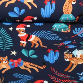 Bio-Canvas Hamburger Liebe "Wild XMAS 2025 Leo" Navy
