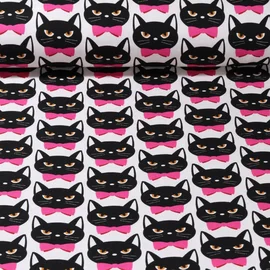 Bio Canvas "Meow" Weiß