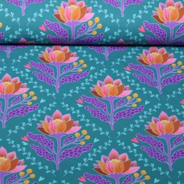 Bio Canvas "Queen Of Hearts" Lotus Royal Petrol