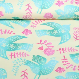Bio Canvas "Southern Ease" Wild Chorus Beige Türkis