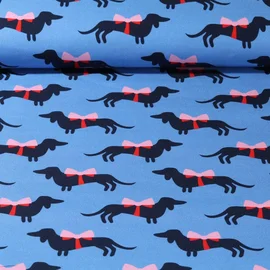 Bio Canvas "Wiener Dog" Blau