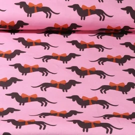 Bio Canvas "Wiener Dog" Rosa