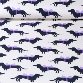 Bio Canvas "Wiener Dog" Weiß