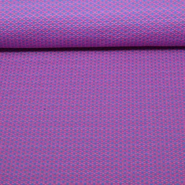 Bio Jacquard Jersey "Choose your Vibe" Moody Knit Blau