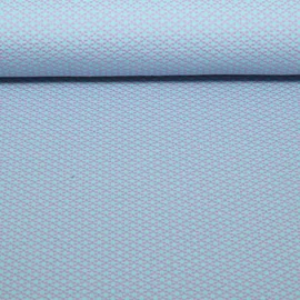 Bio Jacquard Jersey "Choose your Vibe" Moody Knit Hellblau