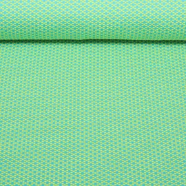 Bio Jacquard Jersey "Choose your Vibe" Moody Knit Türkis