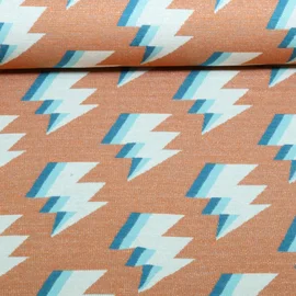 Bio Jacquard Jersey "Gleam" Zappy Braun