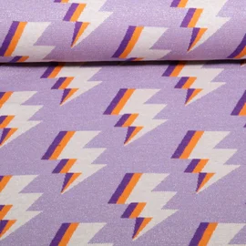Bio Jacquard Jersey "Gleam" Zappy Lila