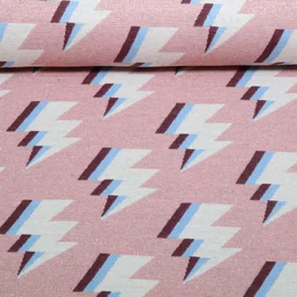 Bio Jacquard Jersey "Gleam" Zappy Rosa