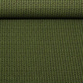 Bio Jacquard Jersey "Western Fairy Tales" Field Knit Grün