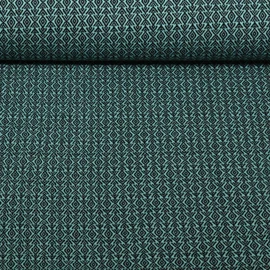 Bio Jacquard Jersey "Western Fairy Tales" Field Knit Türkis