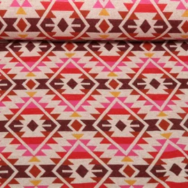 Bio Jacquard Jersey "Western Fairy Tales" Plaid Ecru