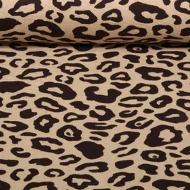 Bio Jacquard Jersey "Western Fairy Tales" Safari Doubleface Beige