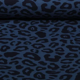 Bio Jacquard Jersey "Western Fairy Tales" Safari Doubleface Blau