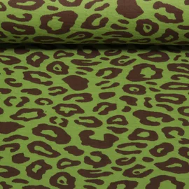 Bio Jacquard Jersey "Western Fairy Tales" Safari Doubleface Grün