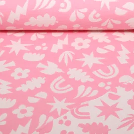 Bio Jacquard Jersey"Southern Ease" Good Omens Doubleface Rosa