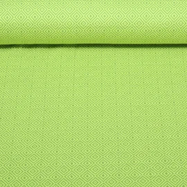 Bio Jacquard Jersey"Southern Ease" Mosaic Knit 3D Grün