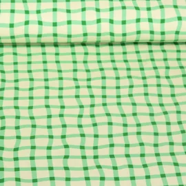 Bio Jersey Hamburger Liebe Picknick Check Grün