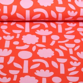 Bio Jersey Jennifer Bouron Blumen Abstrakt Orange