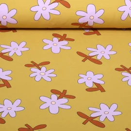 Bio Jersey Jennifer Bouron Blumen Ocker