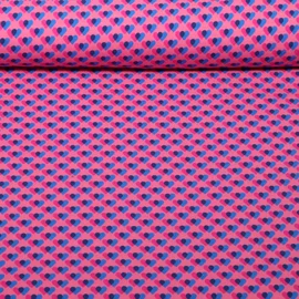 Bio Jersey "Queen Of Hearts" Heart Parade Dunkelrosa