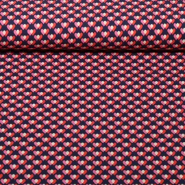 Bio Jersey "Queen Of Hearts" Heart Parade Nachtblau