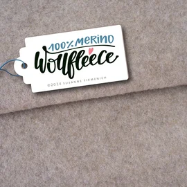 Bio Merino Wollfleece Beige Melange 