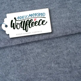 Bio Merino Wollfleece Grau Melange 