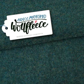 Bio Merino Wollfleece Grün Melange 