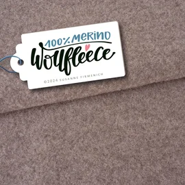 Bio Merino Wollfleece Taupe Melange 