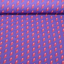 Bio Musselin Glatt "Choose your Vibe" Power Lila