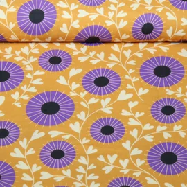 Bio Musselin Glatt "Queen Of Hearts" Court Garden Gelb