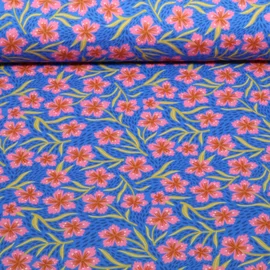 Bio Musselin Glatt "Southern Ease" Bloom Drift Royalblau