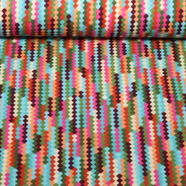 Bio Musselin Glatt "Western Fairy Tales" Tracks Grün