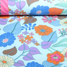 Bio Musselin "Gleam" Bloomorama Hellblau