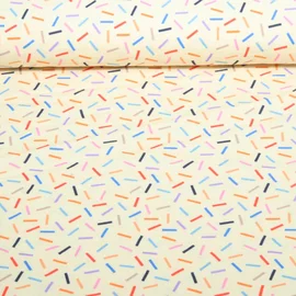 Bio Musselin "Gleam" Glimmerbits Ecru