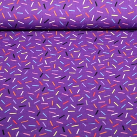 Bio Musselin "Gleam" Glimmerbits Lila