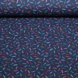 Bio Musselin "Gleam" Glimmerbits Navy