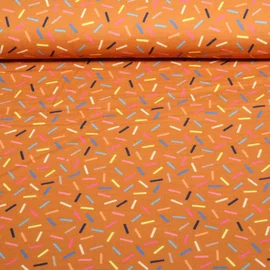 Bio Musselin "Gleam" Glimmerbits Orange