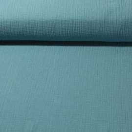 Bio Musselin "Penny" Jeansblau