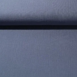 Bio Musselin "Penny" Stahlblau