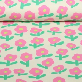 Bio Rippjersey Jennifer Bouron Blumen Natur Rosa
