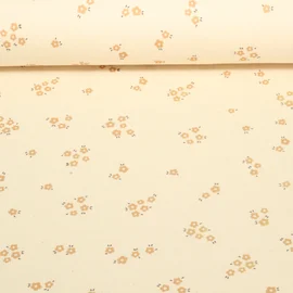 Bio Rippjersey Natural Blumen Natur